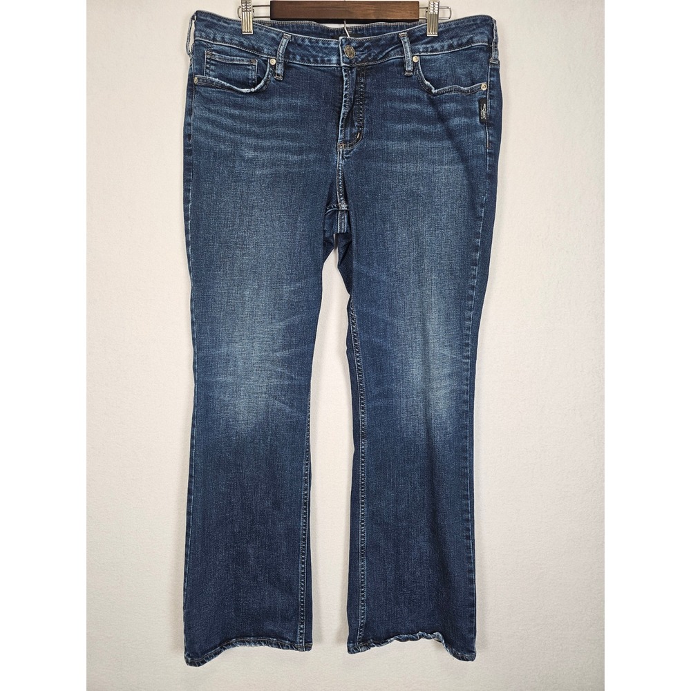 Western Silver Jeans Co Suki Slim Bootcut Womens 16 Dark Wash Blue W93616SDK424